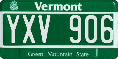 VT license plate YXV906
