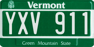 VT license plate YXV911