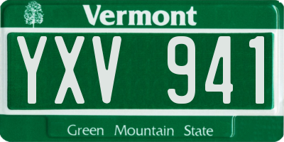 VT license plate YXV941
