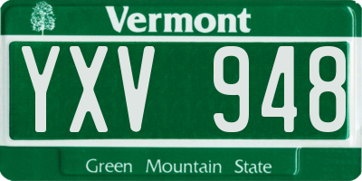 VT license plate YXV948