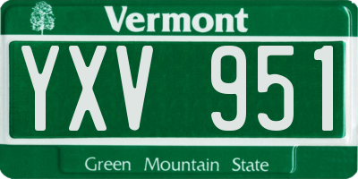 VT license plate YXV951