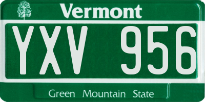 VT license plate YXV956