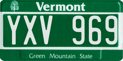 VT license plate YXV969