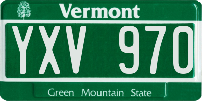 VT license plate YXV970