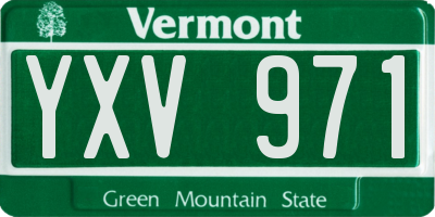 VT license plate YXV971