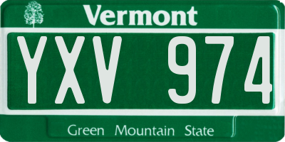 VT license plate YXV974
