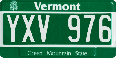 VT license plate YXV976