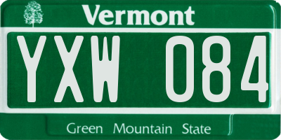 VT license plate YXW084
