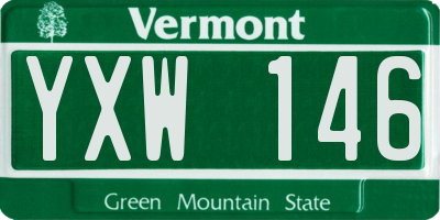 VT license plate YXW146