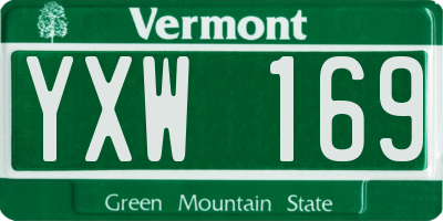 VT license plate YXW169