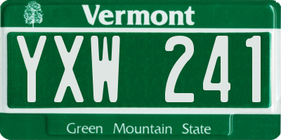 VT license plate YXW241