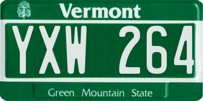 VT license plate YXW264