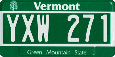 VT license plate YXW271