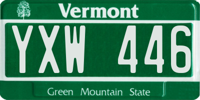 VT license plate YXW446