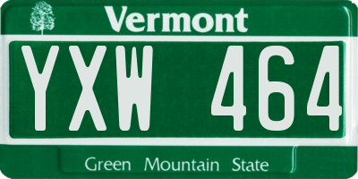 VT license plate YXW464