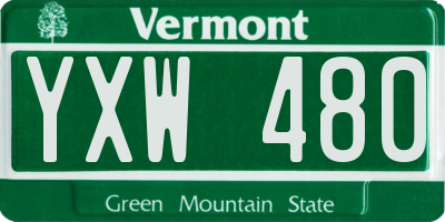 VT license plate YXW480
