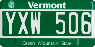 VT license plate YXW506