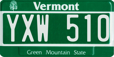 VT license plate YXW510