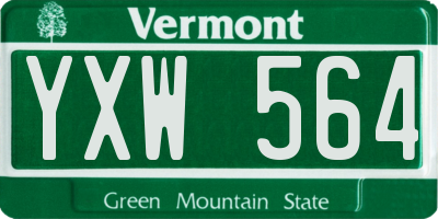 VT license plate YXW564