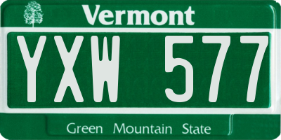 VT license plate YXW577