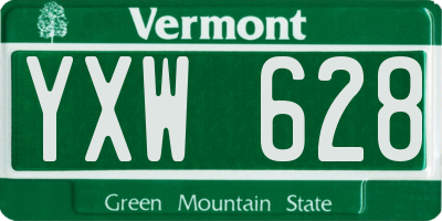 VT license plate YXW628