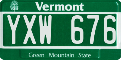 VT license plate YXW676