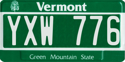 VT license plate YXW776