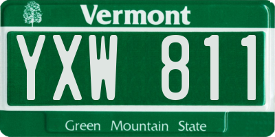 VT license plate YXW811
