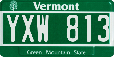 VT license plate YXW813