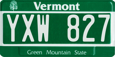 VT license plate YXW827