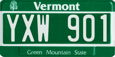 VT license plate YXW901