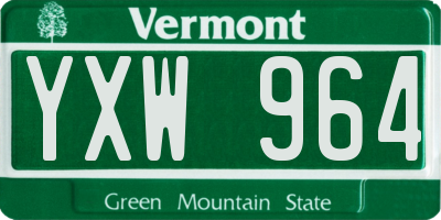 VT license plate YXW964