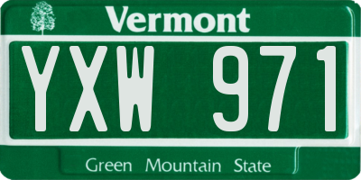 VT license plate YXW971
