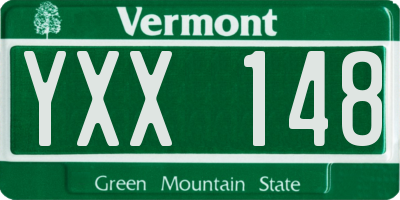 VT license plate YXX148