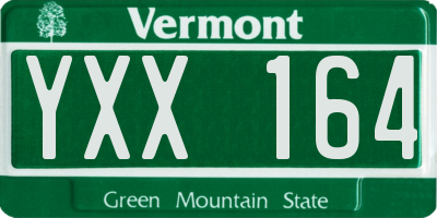 VT license plate YXX164