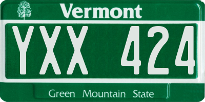 VT license plate YXX424