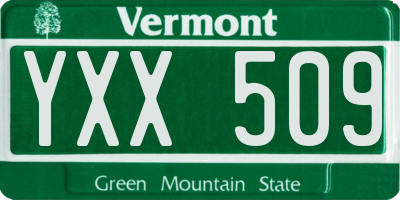 VT license plate YXX509