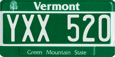 VT license plate YXX520