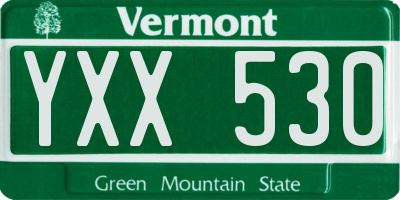 VT license plate YXX530