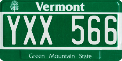 VT license plate YXX566