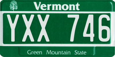 VT license plate YXX746