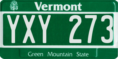 VT license plate YXY273