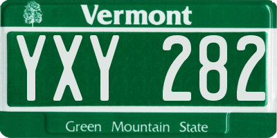 VT license plate YXY282