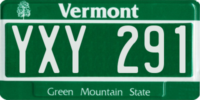VT license plate YXY291