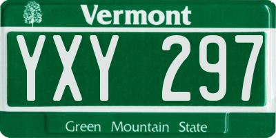 VT license plate YXY297