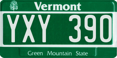 VT license plate YXY390