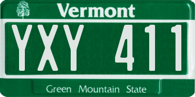VT license plate YXY411