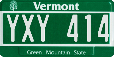 VT license plate YXY414