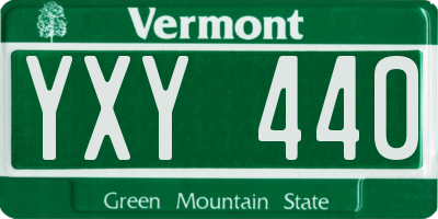 VT license plate YXY440