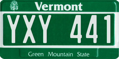 VT license plate YXY441